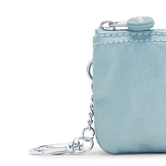 Bolsas Kipling Creativity Mini Metallic Pouch Keychain Aqua | MX 2099TC